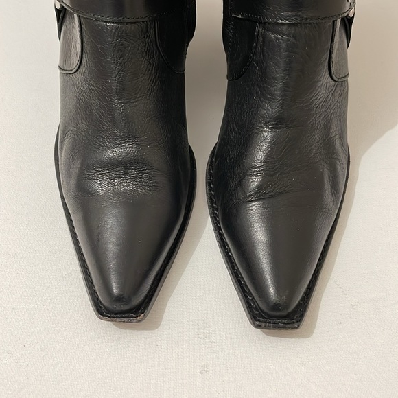 Anine Bing Nash Black Leather Boots Size 39 - Picture 6 of 11